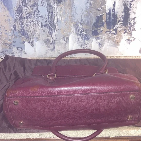 Genuine Michael Kors  Merlot Leather Satchel - Picture 9 of 14